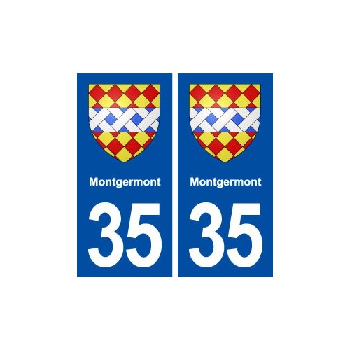 35 Montgermont blason autocollant plaque stickers ville