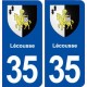 35 Lécousse blason  autocollant plaque stickers ville