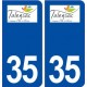 35 Talensac logo  autocollant plaque stickers ville