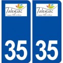 35 Talensac logo  autocollant plaque stickers ville