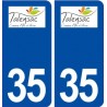 35 Talensac logo  autocollant plaque stickers ville