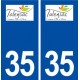 35 Talensac logo  autocollant plaque stickers ville