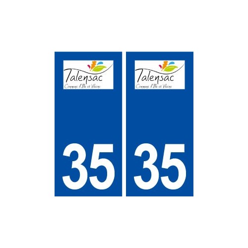 35 Talensac logo  autocollant plaque stickers ville