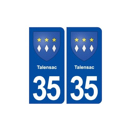 35 Talensac blason  autocollant plaque stickers ville