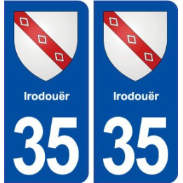 35 Irodouër blason  autocollant plaque stickers ville