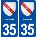 35 Irodouër blason  autocollant plaque stickers ville