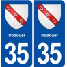 35 Irodouër blason  autocollant plaque stickers ville