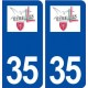 35 Étrelles logo  autocollant plaque stickers ville