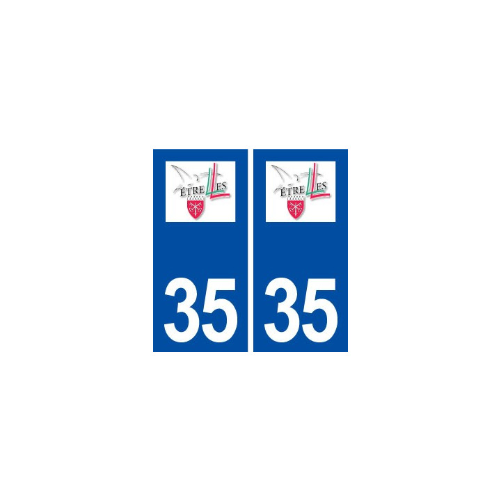 35 Étrelles logo  autocollant plaque stickers ville