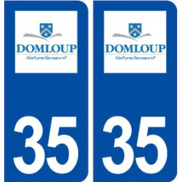 35 Domloup logo  autocollant plaque stickers ville