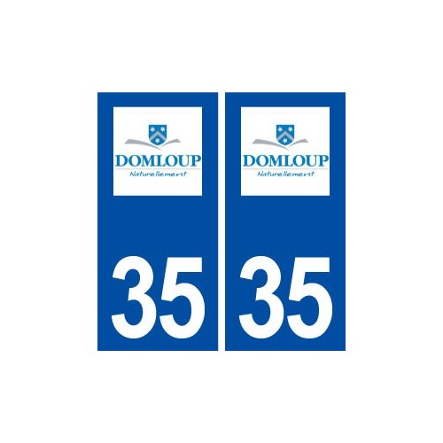 35 Domloup logo  autocollant plaque stickers ville