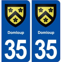 35 Domloup blason  autocollant plaque stickers ville