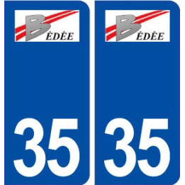 35 Bédée logo  autocollant plaque stickers ville