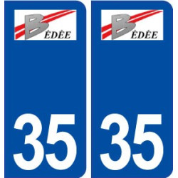 35 Bédée logo  autocollant plaque stickers ville