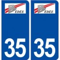 35 Bédée logo  autocollant plaque stickers ville
