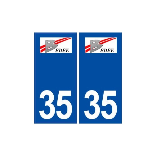 35 Bédée logo  autocollant plaque stickers ville