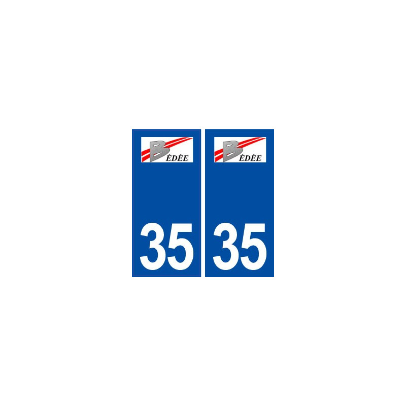 35 Bédée logo  autocollant plaque stickers ville
