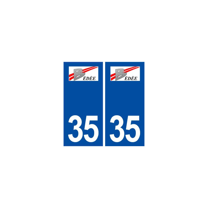 35 Bédée logo  autocollant plaque stickers ville
