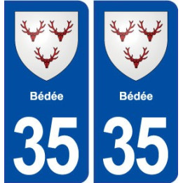 35 Bédée blason  autocollant plaque stickers ville