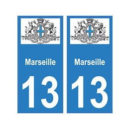 13 Marseille ville autocollant plaque