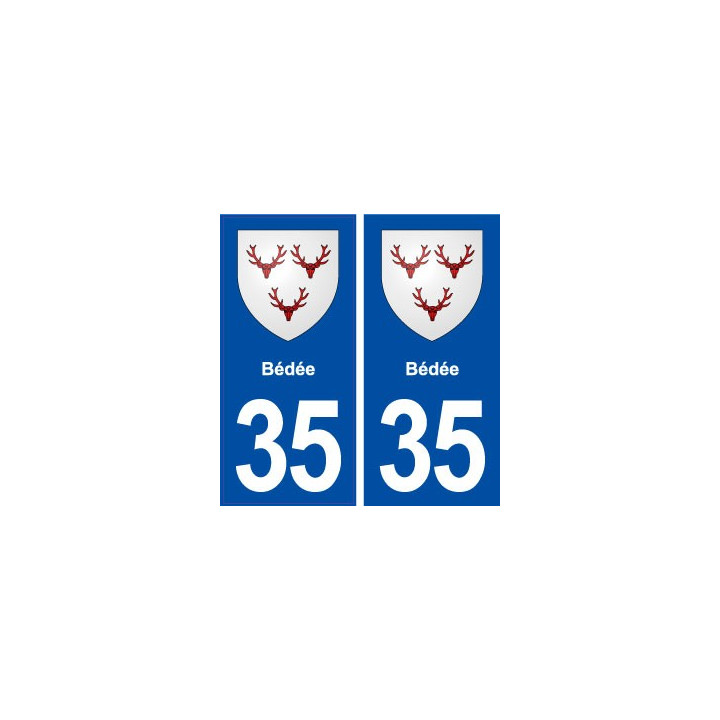 35 Bédée blason  autocollant plaque stickers ville