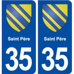 35  Saint Père blason  autocollant plaque stickers ville