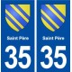 35  Saint Père blason  autocollant plaque stickers ville