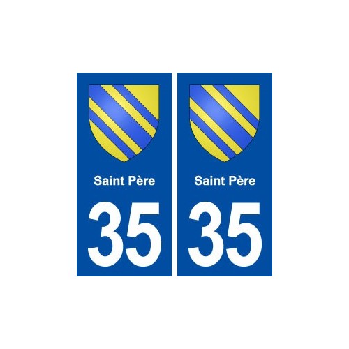 35  Saint Père blason  autocollant plaque stickers ville