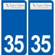 35  Saint Père logo  autocollant plaque stickers ville