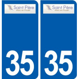 35  Saint Père logo  autocollant plaque stickers ville