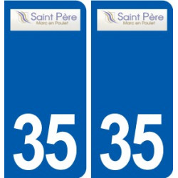 35  Saint Père logo  autocollant plaque stickers ville