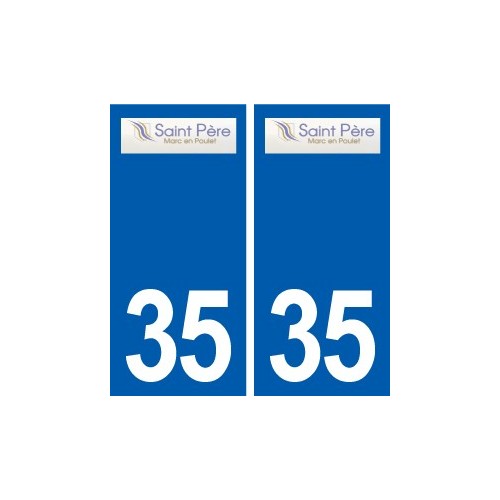 35  Saint Père logo  autocollant plaque stickers ville