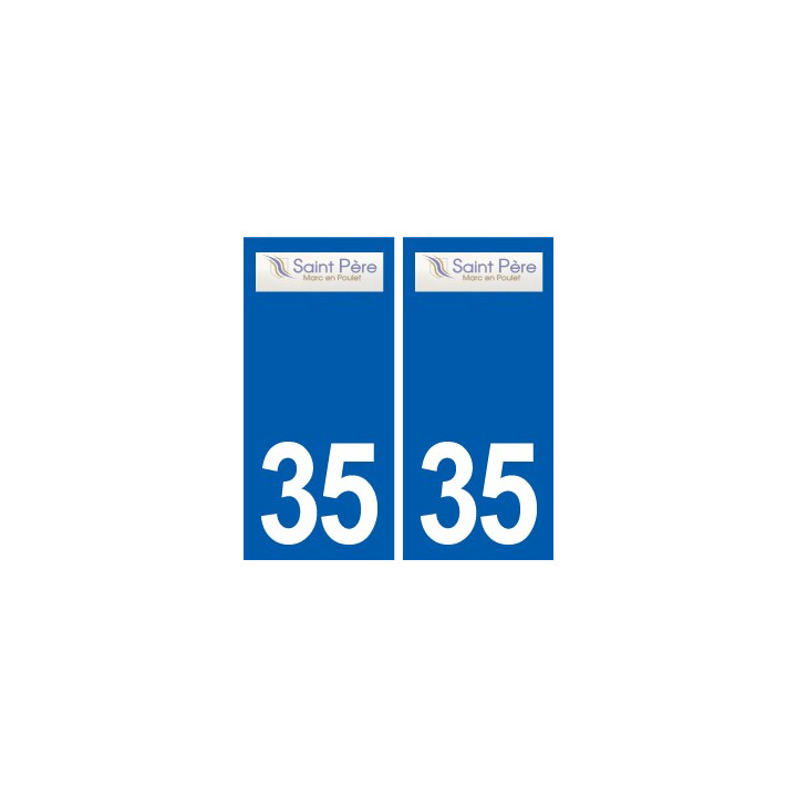35  Saint Père logo  autocollant plaque stickers ville