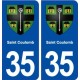 35  Saint Coulomb blason  autocollant plaque stickers ville
