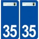 35  Saint Coulomb logo  autocollant plaque stickers ville