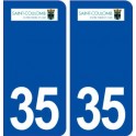 35  Saint Coulomb logo  autocollant plaque stickers ville