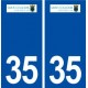 35  Saint Coulomb logo  autocollant plaque stickers ville