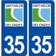 35 Saint Méloir des Ondes logo  autocollant plaque stickers ville