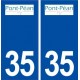 35 Pont Péan logo  autocollant plaque stickers ville