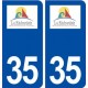 35 La Richardais logo  autocollant plaque stickers ville