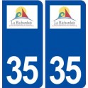 35 La Richardais logo  autocollant plaque stickers ville