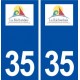 35 La Richardais logo  autocollant plaque stickers ville