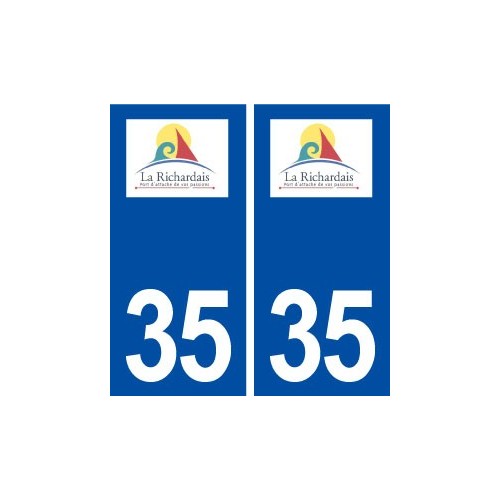 35 La Richardais logo  autocollant plaque stickers ville
