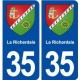 35 La Richardais blason  autocollant plaque stickers ville