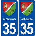 35 La Richardais blason  autocollant plaque stickers ville