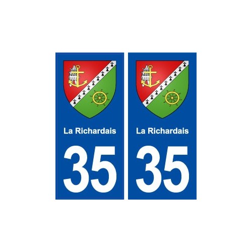 35 La Richardais blason  autocollant plaque stickers ville