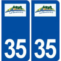 35 La Bouëxière logo  autocollant plaque stickers ville