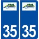 35 La Bouëxière logo  autocollant plaque stickers ville