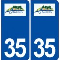 35 La Bouëxière logo  autocollant plaque stickers ville