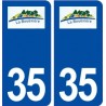 35 La Bouëxière logo  autocollant plaque stickers ville